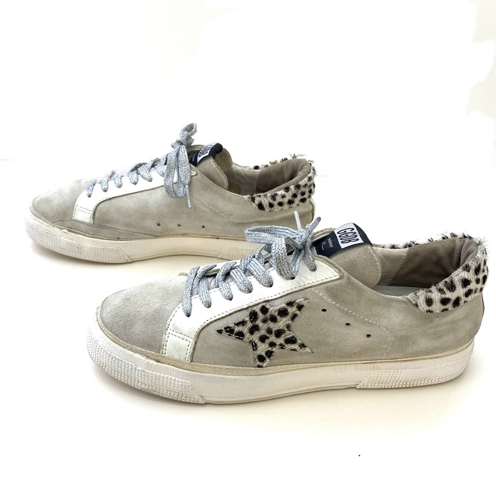 Golden Goose GGDB May Grey Suede Low Top Sneakers Women's - Picture 7 of 14